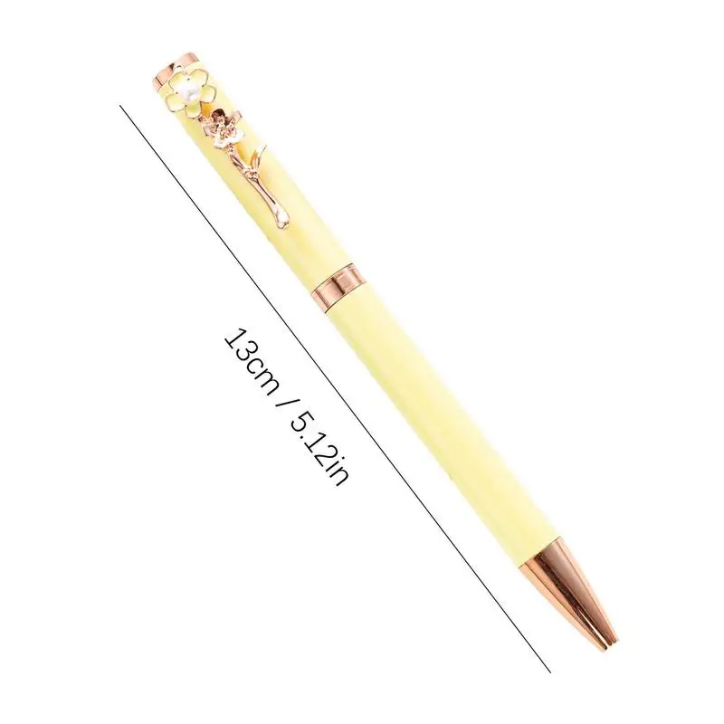 Bolígrafos de escritura para mujer, suministros de escritura y corrección con Clip de perlas de flores para escribir diarios