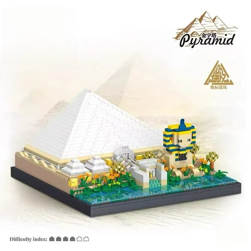 MOC Creatieve Expert Art Model Bouwstenen Egypte Piramide Sphinx Architecure Bricks DIY Monteren Puzzel DIY Speelgoed Kinderen Geschenken