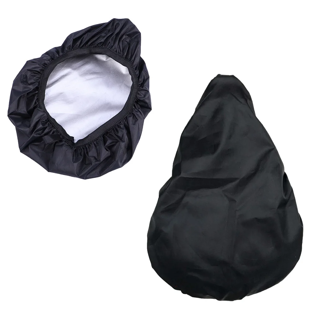 2Pcs Waterproof Bike Saddle Cover Adjustable Elastic Bike Seat Protector Water Resistant Rain Dust Uv Protection