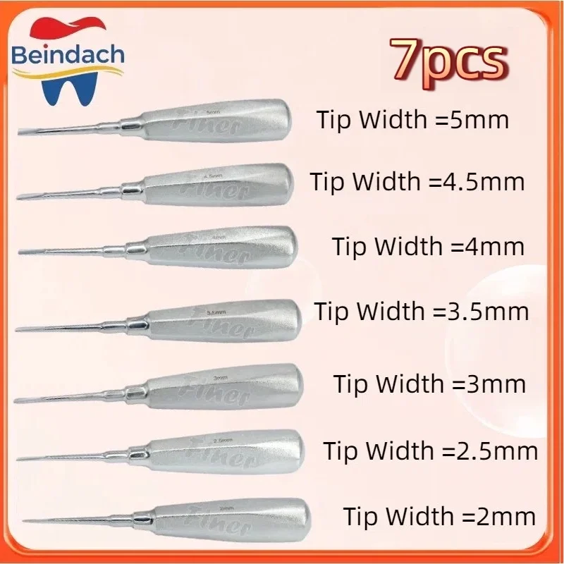 

Набор стоматологических элеваторов из нержавеющей стали, 7 шт., прямые и изогнутые, для удаления зубов, инструменты для экстракции, набор элеваторов для корней зубов, стоматология