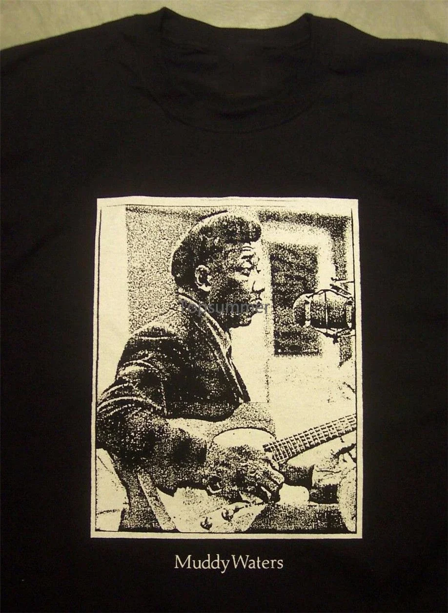 Schlammiges Wasser Studio Vintage-Stil T-Shirt Blues Telecaster Gitarre S-3Xlg schwarz klassische einzigartige T-Shirt