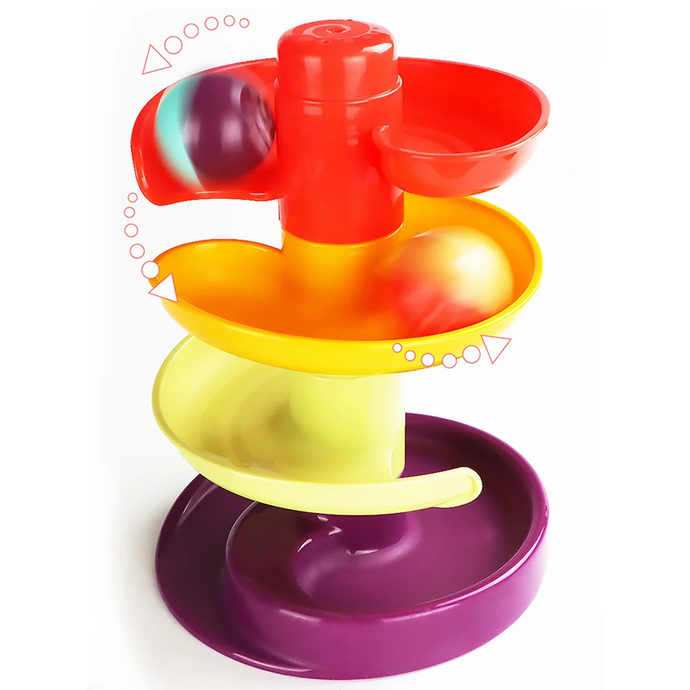 Development Educational Toys Toy Stack Toddler 3/5/8 Layer Ball Drop And Roll Swirling Tower For Baby Track Sliding Ball Tower