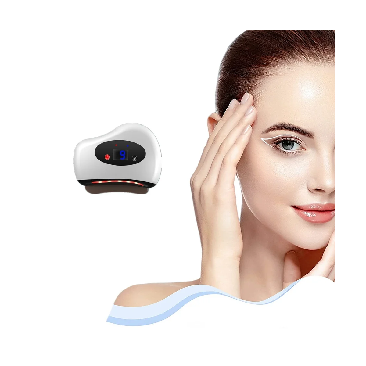 Electric Facial Anti-Aging Massager Scraping Board Heat and Vibration Anti-Aging Face-Lift Scraping Instrument A