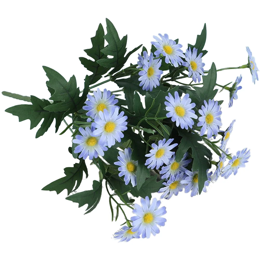 35cm Silk Daisy Flower Bouquet with Realistic Appearance for Home Garden Wedding Decoration and Studio Photo Prop Use