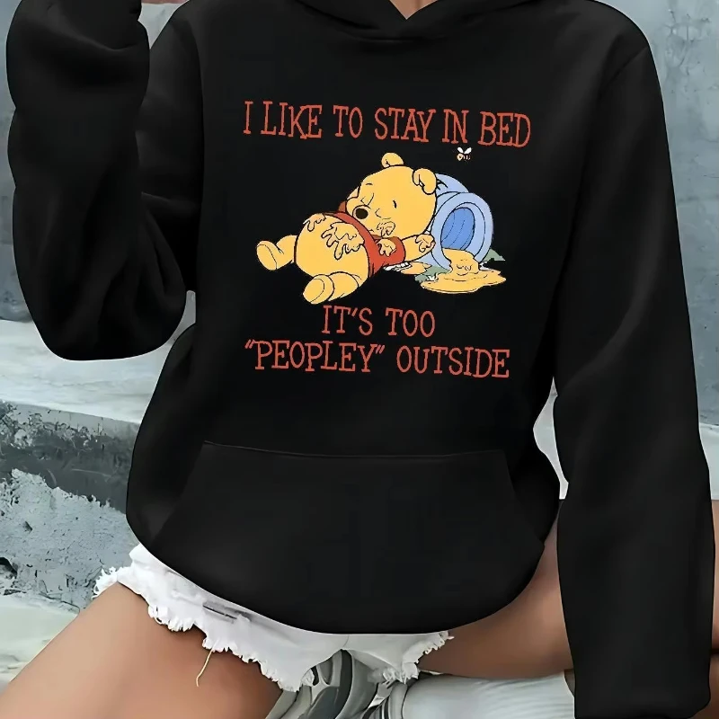 

Disney Winnie The Pooh Women Hoodie Autumn Winter Fleece Casual Unisex Pullover Sweatshirt Clothing Hoody Oversized Streetwear