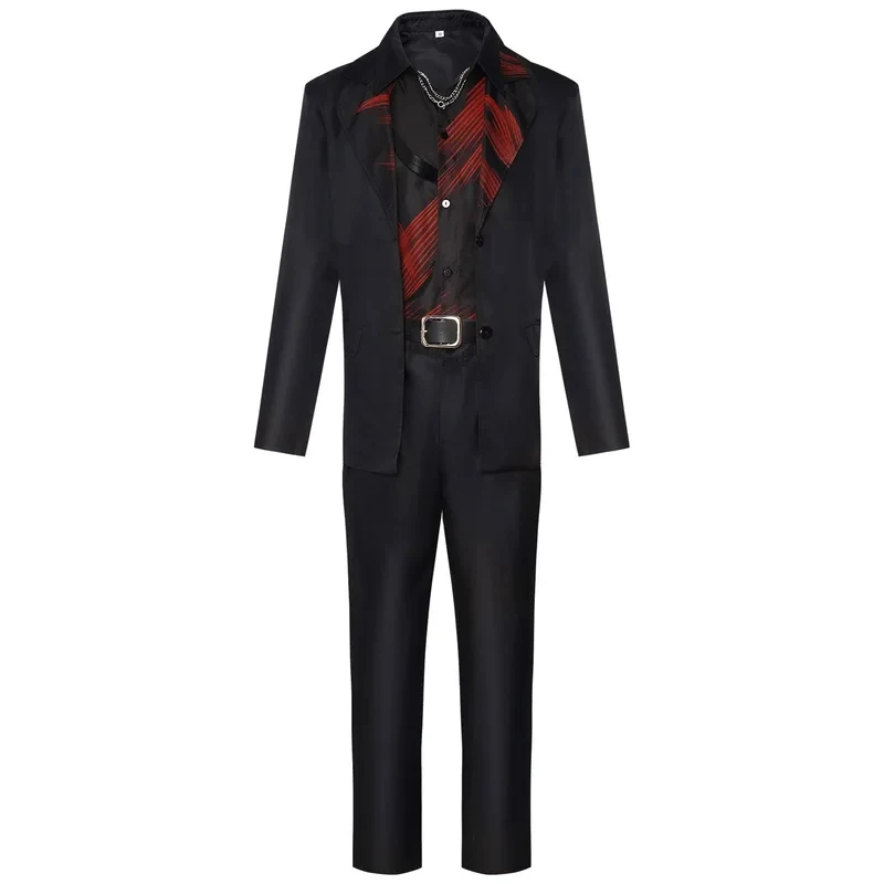 Costume de cosplay Love and Deepspace Sylus avec perruque, broche corbeau, tenue de conquérant implacable, ensemble de vêtements pour homme, fête d'Halloween FD1;6