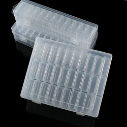 Organizer Box 12/24/30Pcs Mini Clear Plastic Multifunctional Portable Storage Box with Hinged Lid for Small Crafts Jewelry