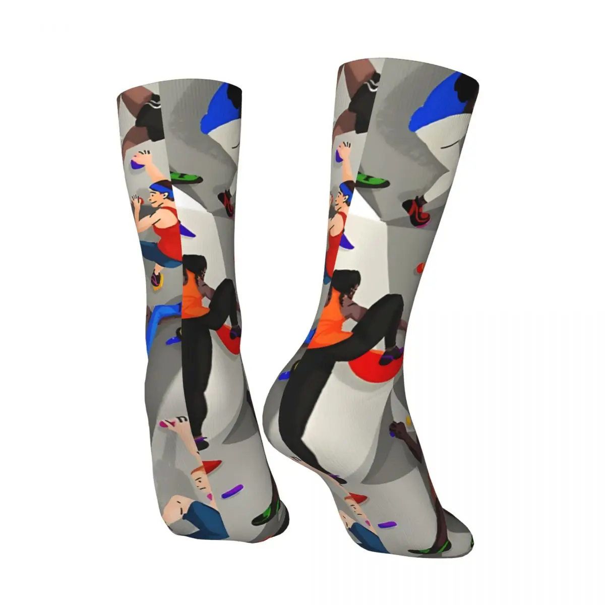 Funny Crazy compression Tribute To Bouldering Sock for Men Hip Hop Harajuku Gym Happy Quality Pattern Printed Boys Crew Sock