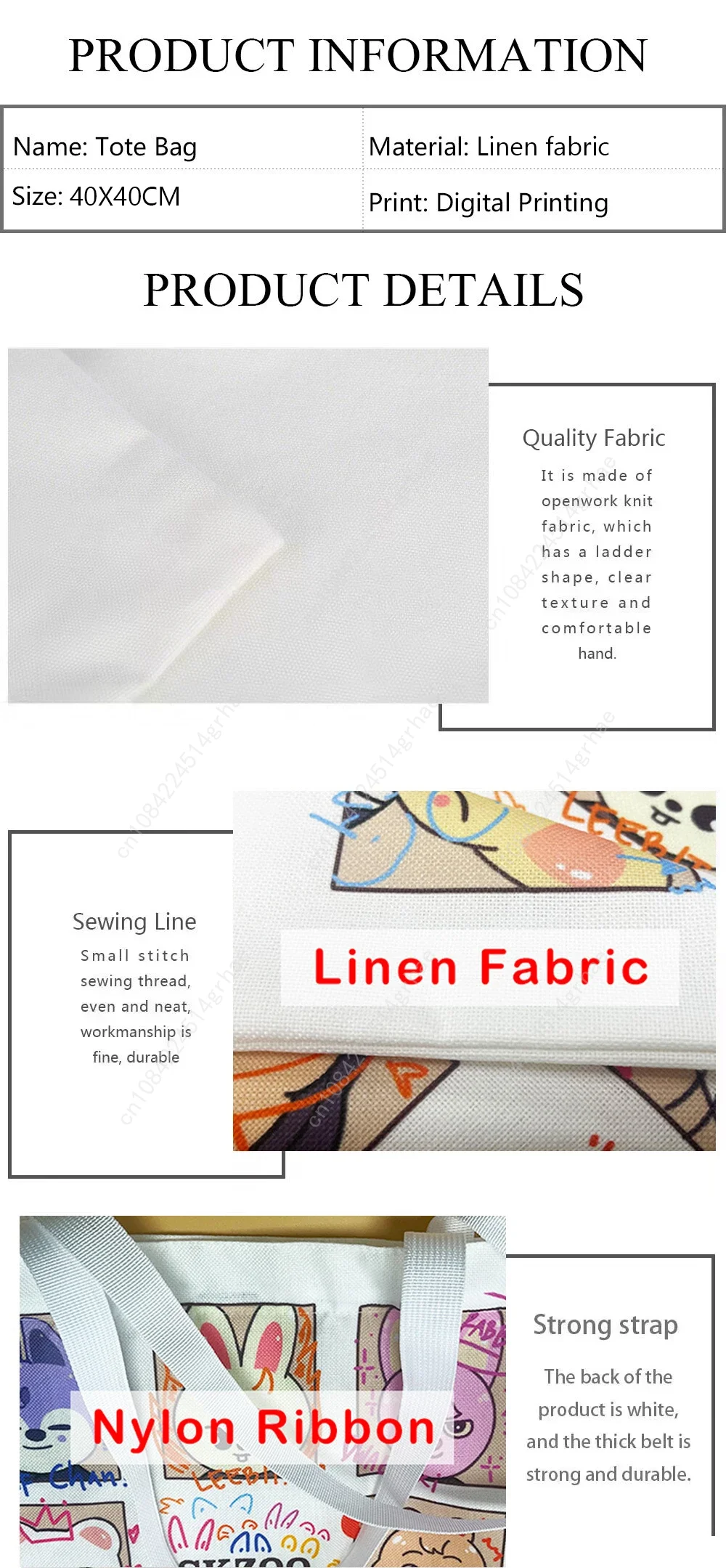 1 Buah Tas Jinjing Kucing Abstrak Tas Bahu Hewan Kecil Unik Lucu Tas Tangan Ramah Lingkungan Linen Cetak Tas Kasual Kantor Belanja Dapat Digunakan Kembali