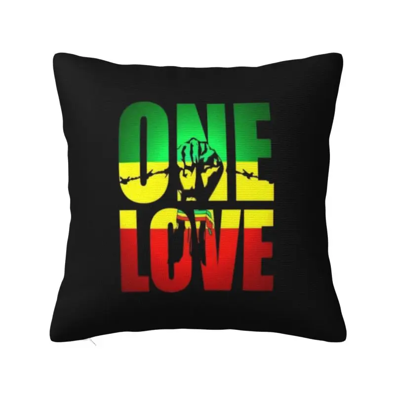 Custom Nordic One Love Jamaica Reggae Sofa Cushion Cover Velvet Pillow Case