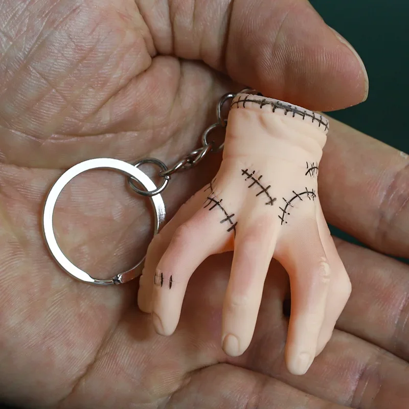 Wednesday Hand Keychain Gothic Stitched-Up Wound Hands Keychain Bag Pendant Decoration Party Holiday Gifts