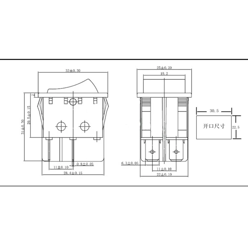 1 TEILE/LOSE 100% Ultra High End Kaffeemaschine Netzschalter Taste 4-pin Boot geformte Taste IC Elektronische komponenten für Arduino