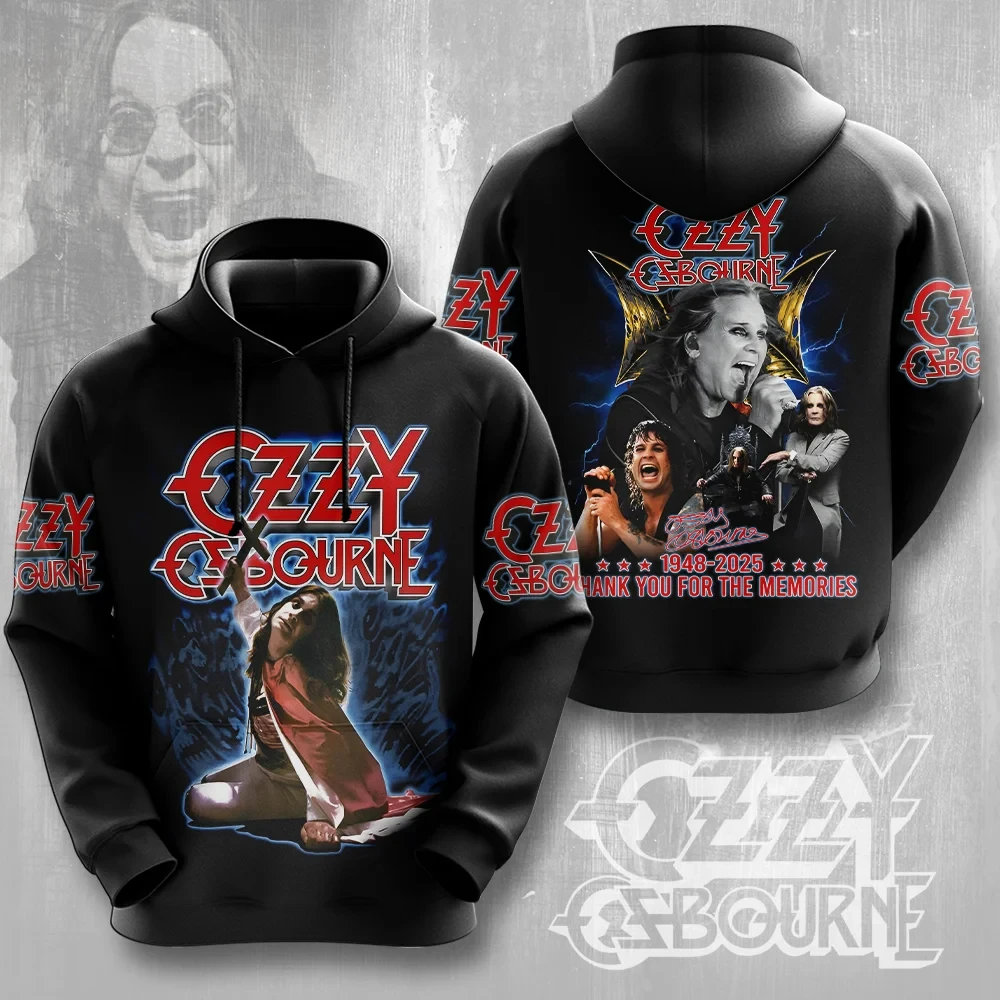 Rock Band Ozzy Osbourne 3d Print Hoodies Men Women Fashion Oversized Hoodie Sweatshirt Adult Clothing Fans Coat Mens Hoodie Y2k