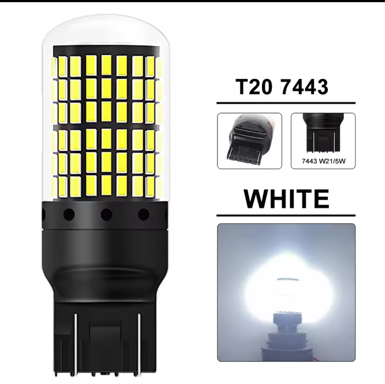 

2x W21W 7443 7444 T20 светодиодные лампы заднего хода 6000K CANbus, супер яркие