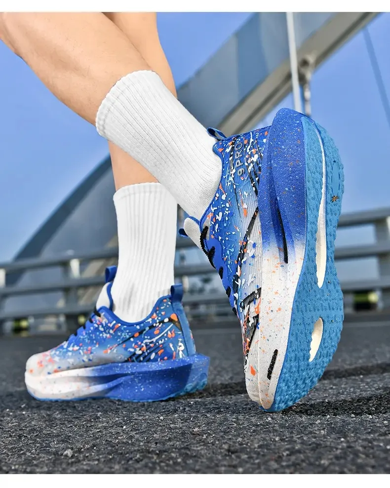 

2025 Super Hot carbon Plate Sports shoes for both men and women, couple running shoes kids sneakers