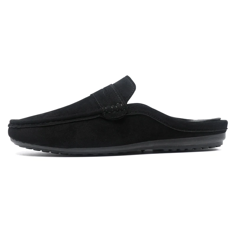 Summer Men's Casual Loafers Fashionable Breathable Slippers Outdoor Lightweight Mules Cool Half Shoes Italian Design Sandals