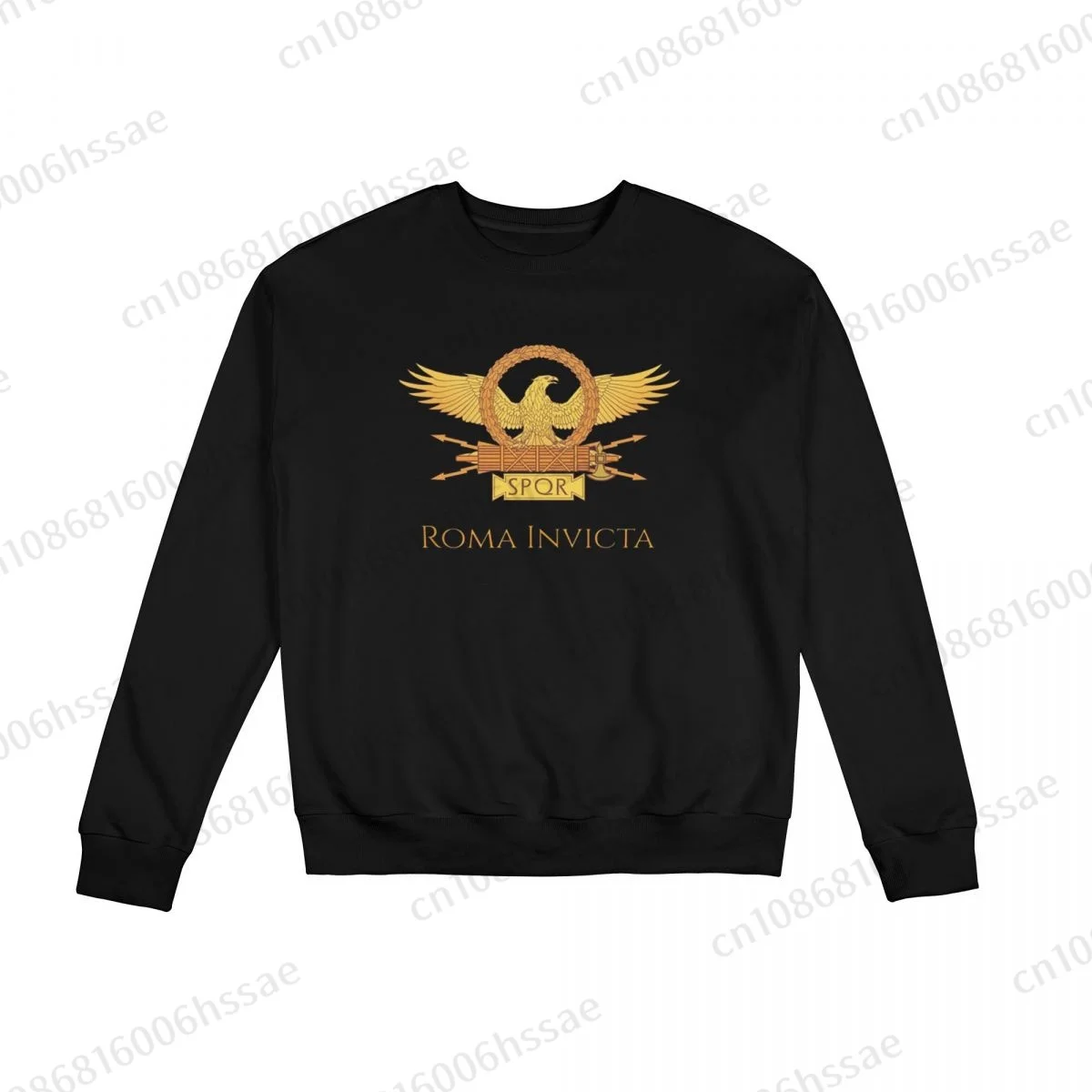 SPQR Roman Gladiator Imperial Eagle Men Woman Fall Winter Sweatshirt Round Neck Long Sleeve Length Casual Top