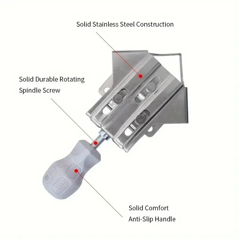 90 degree fixed photo frame clip, stainless steel right angle clip, woodworking splicing quick clip locator, woodworking tools