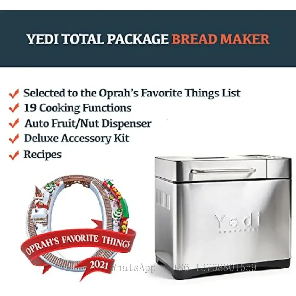 Yedi Total Package 19-in-1 Bread Maker, With Deluxe Accessory Kit