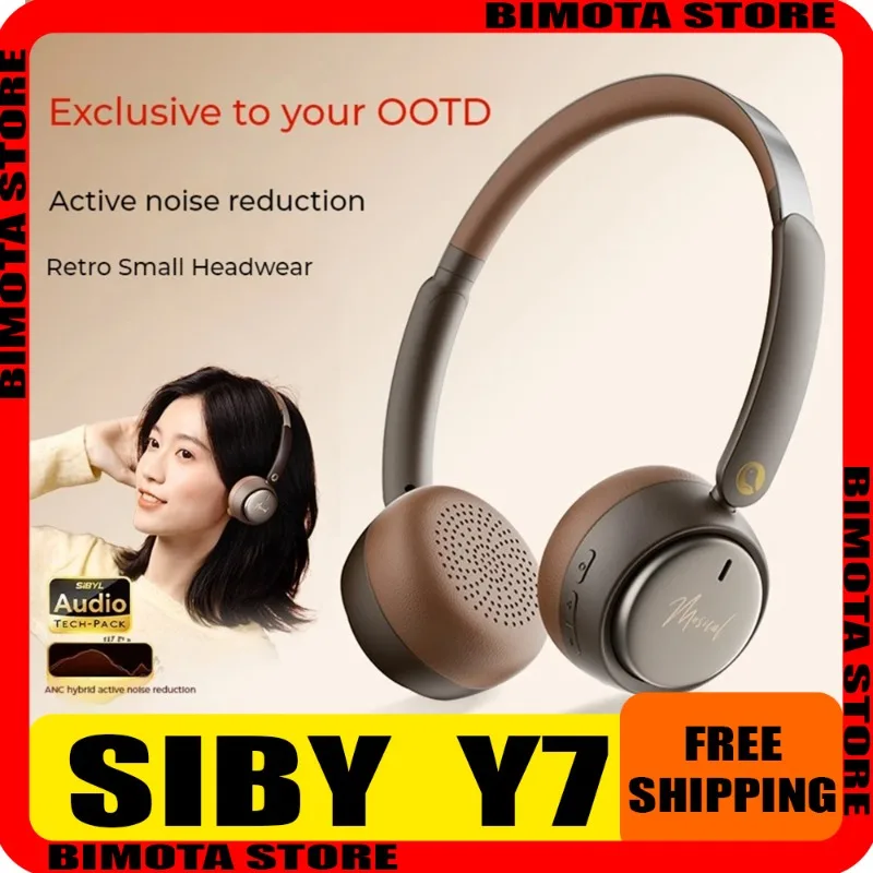 

Sibyl Y7pro Wireless Bluetooth 5.4 Headphones HiFi Stereo Sound ANC Telescopic Arm Earphones Noise Reduction Long Battery Life