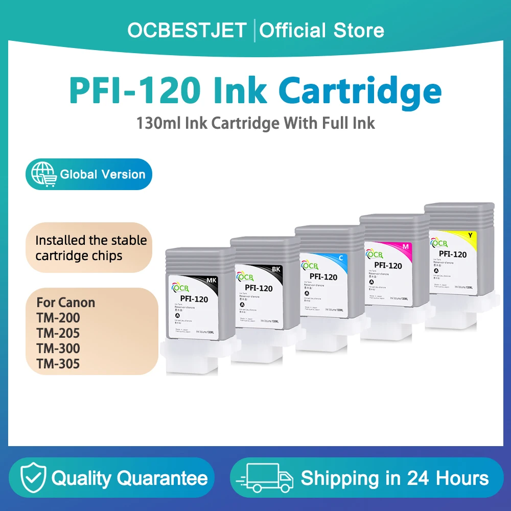 

130 мл PFI-120 совместимый картридж с пигментными чернилами для принтера Canon TM-200 TM-205 TM-300 TM-305 TM200 TM205 TM300 TM305