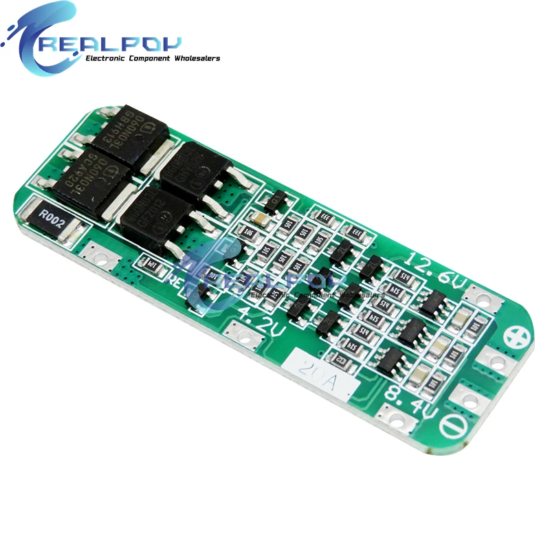 3S 20A Li-ion Lithium Battery 18650 Charger PCB BMS Protection Board For Drill Motor 12.6V Lipo Cell Module 64x20x3.4mm