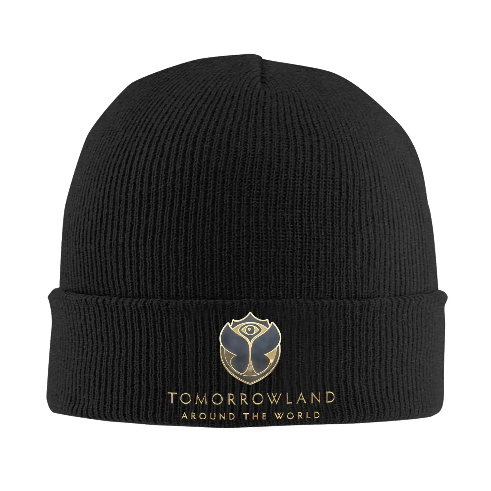 

Шапка-бини с логотипом Tomorrowland, вязаные шапки с черепом для унисекс, теплые вязаные шапки-бини, шапки