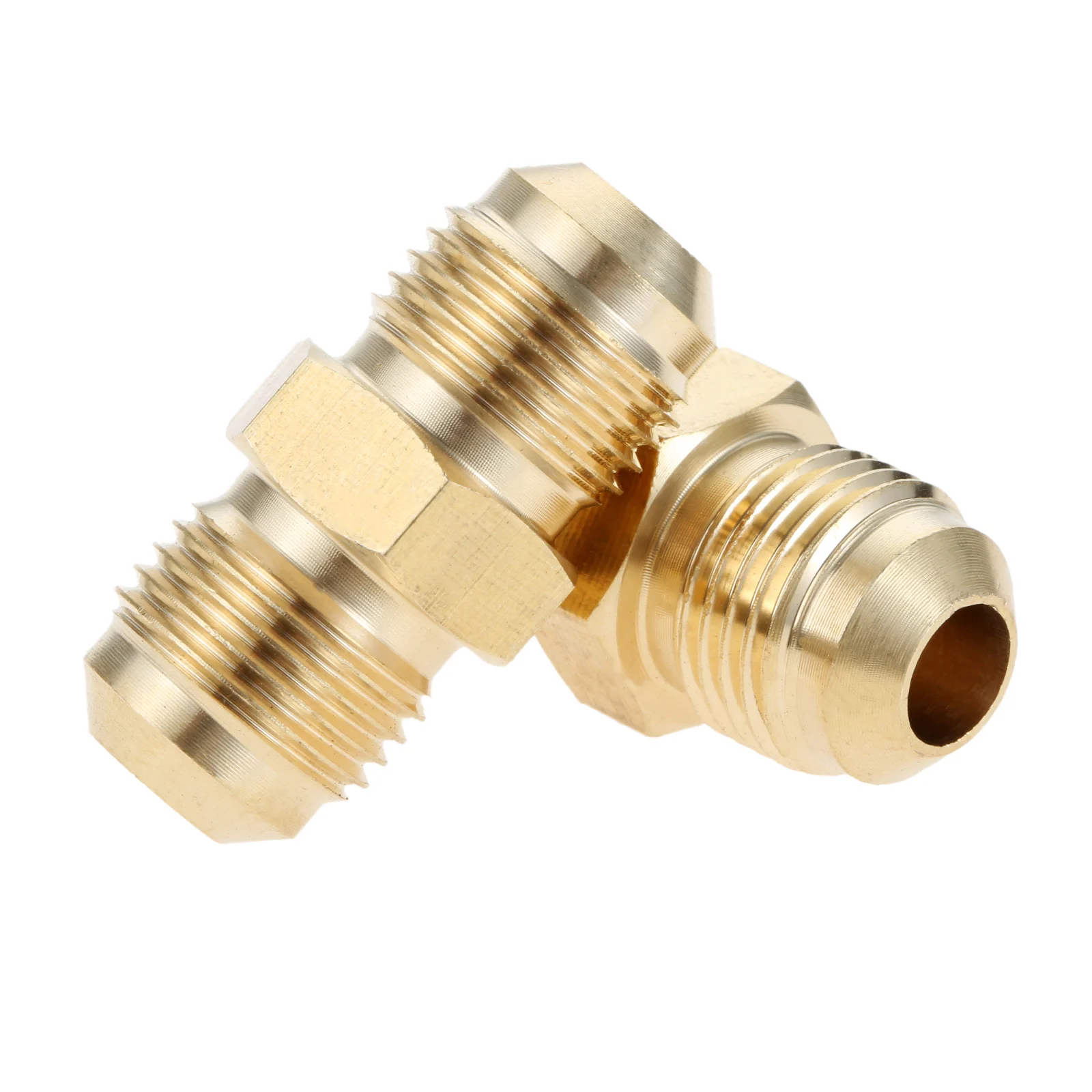 2Pcs Nipples Thread Coupling Fittings Propane BBQ Pipe Flare Liquefied Petroleum Gas Adapter 3/8