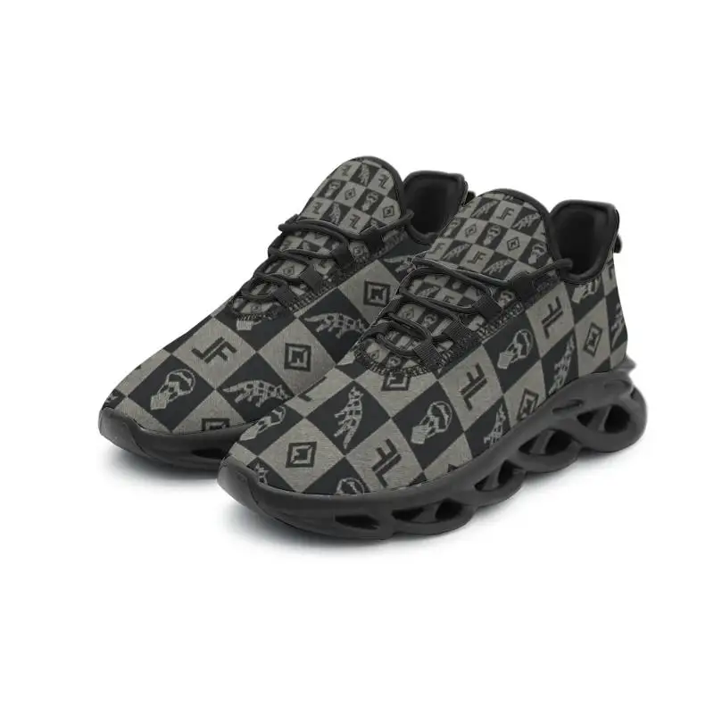 Ladies Men Running Shoes Sports Shoes，Checkerboard pattern，Stylish and Comfortable，Suitable for Outdoor Activities，Durable Mater view 3