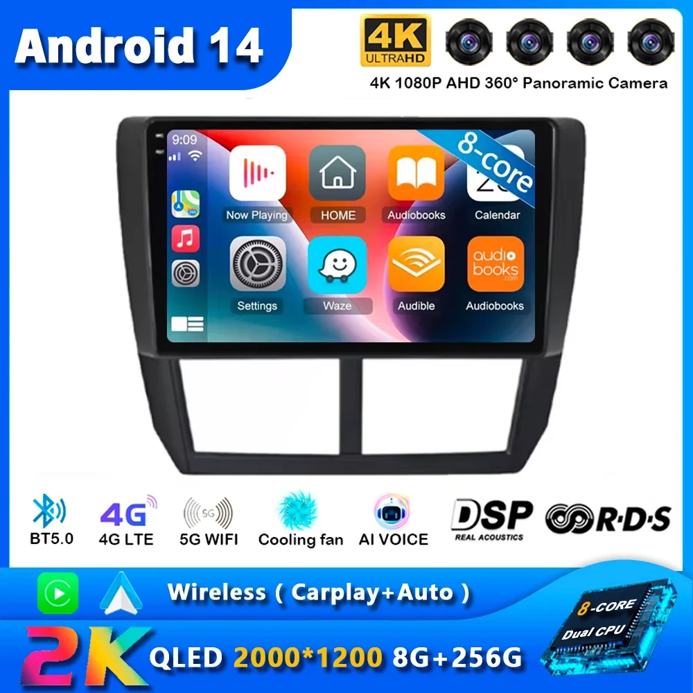 

Android 14 Car Radio Carplay For Subaru Forester 3 SH 2007-2013 For Impreza GH GE 2 Din Multimedia Player 2 din Head Unit