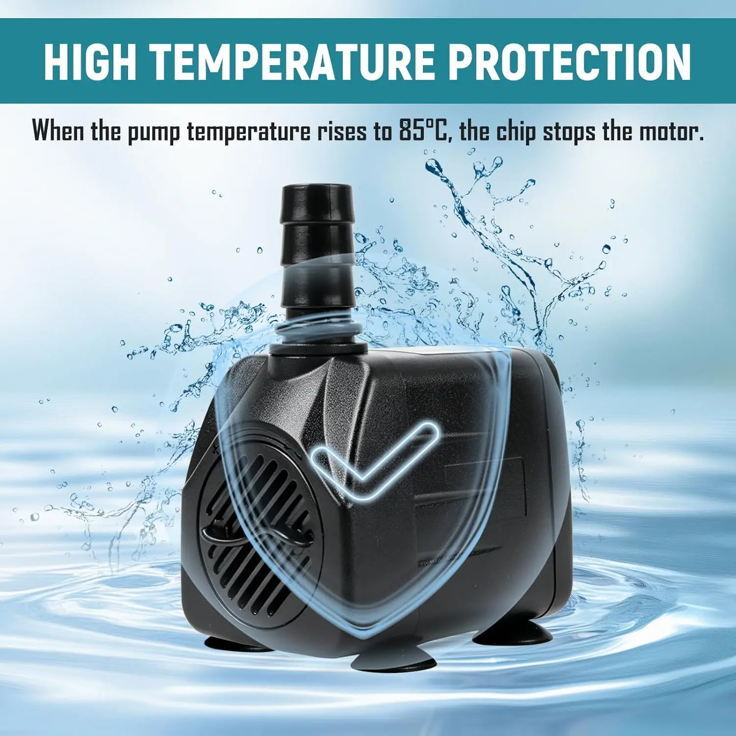 1 Stück AC 220V Tauchwasserpumpe (3W/5W/8W/10W) mit EU-Stecker – Geeignet für Aquarien, Brunnen, Fischteiche und Gartenwasser – Detail 6