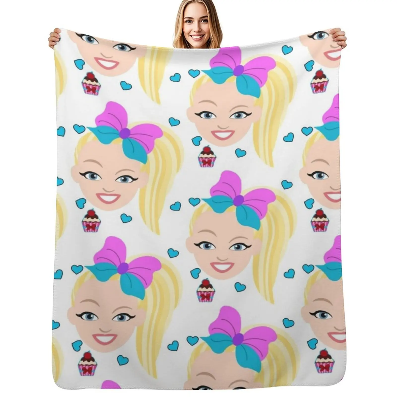 Jojo siwa fan merch, Throw Blanket Multi Use Warm Blanket for Living Room Bedroom