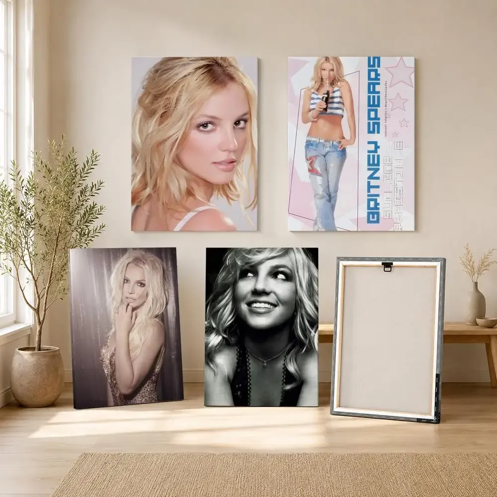 Pop Singer B-Britney S-Spears Framed Wall Painting Framed Canvas Wall Art Print | Modern Poster | Home Hallway Decor