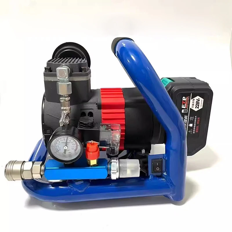 Compressore d'aria brushless agli ioni di litio da 1,5 litri, pompa d'aria portatile ad alta pressione, mini piccola pompa d'aria silenziosa per la lavorazione del legno fai da te