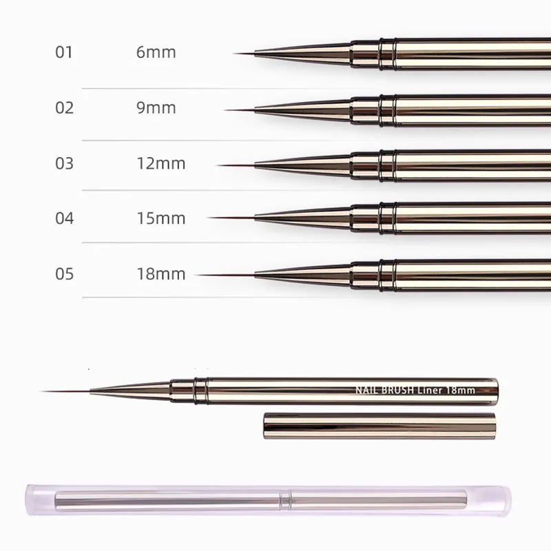 ชุดแปรงเพ้นท์เล็บเจล 1/5 ชิ้น แปรงไลเนอร์สำหรับเพ้นท์เล็บเจล แปรงทาสีเจล แปรงวาดลายเล็บ ปากกาเพ้นท์เล็บ