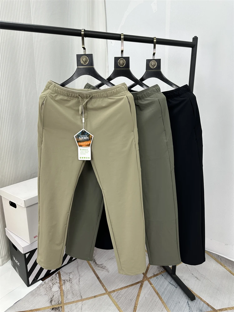 

Мужские прямые повседневные брюки для активного отдыха, ветрозащитные, из мягкой ткани, с 3D-кроем, для велоспорта и альпинизма, осенние