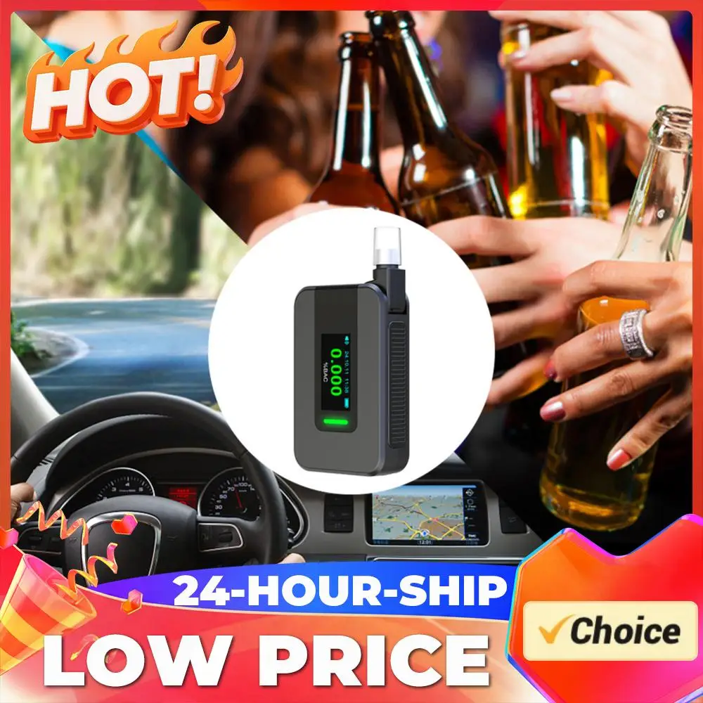 

Electrochemical Alcohol Tester High Precision Blowing Drunk Driving Alcohol Tester Portable Alcohol Meter for Professional Use