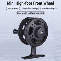 Fly Fishing Reel Front Fishing Wheel Plastic Ice Fishing Reel for Freshwater Saltwater Fly Fishing Reel Plastic Fly Fishing Reel