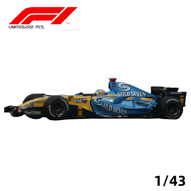 MINICHAMPS 1:43 Renault Alonso 2006 R26 F1 alloy model, children's collection of decorative toys, for children's holiday gifts.