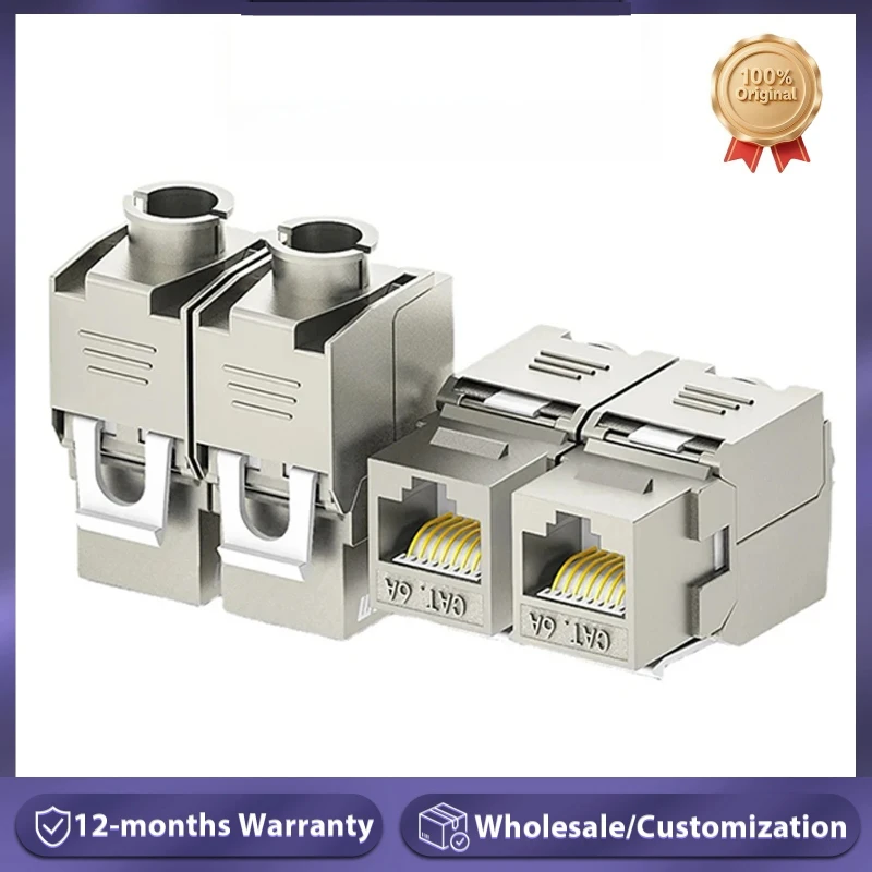 

Адаптер Keystone Jack RJ45 STP Cat7/Cat6a без инструментов, из цинкового сплава, высокоскоростной экранированный коннектор для кабеля 22-26AWG, стандарты ЕС/США