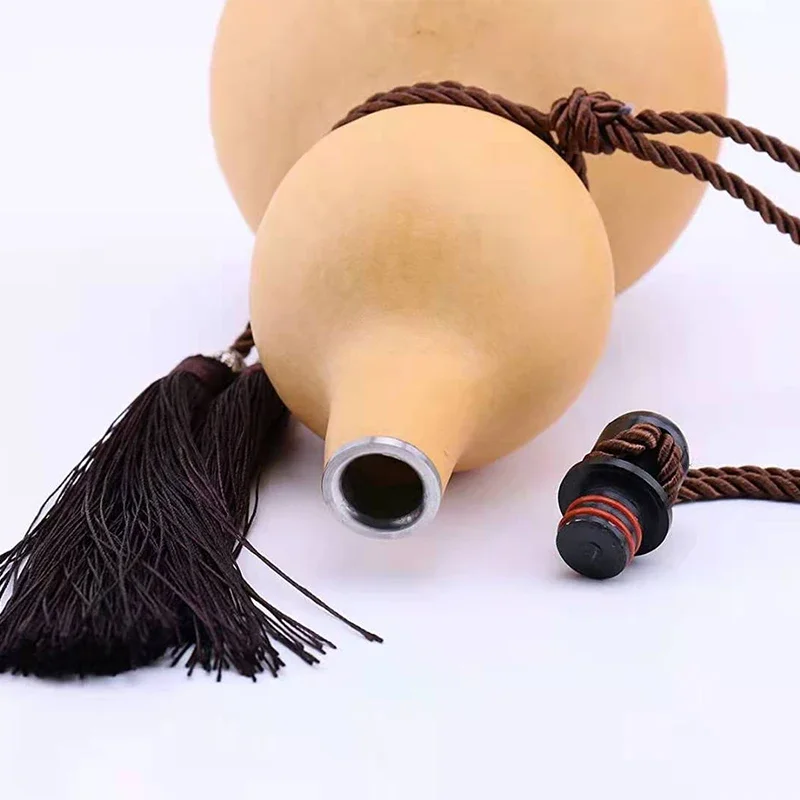 Natural Gourd Wu lou Home Decor Wall Ornaments Crafts Dried Gourd Water Bottle with Lid Hollow Calabash Desk Decor Drinks Holder