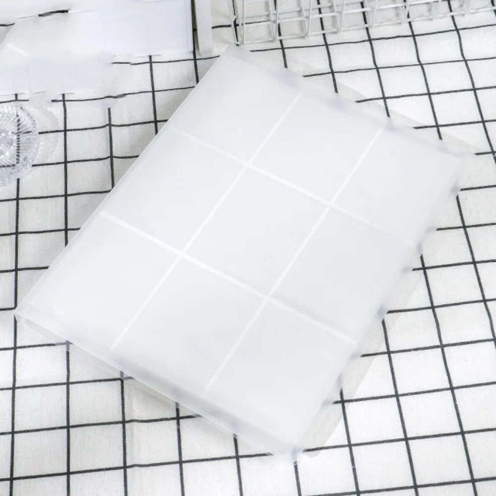 

With Inner Page Binder Photocard Holder 3 Inch A4 Photo Album Binder Solid Color 9 Grid Small Card Collect Book