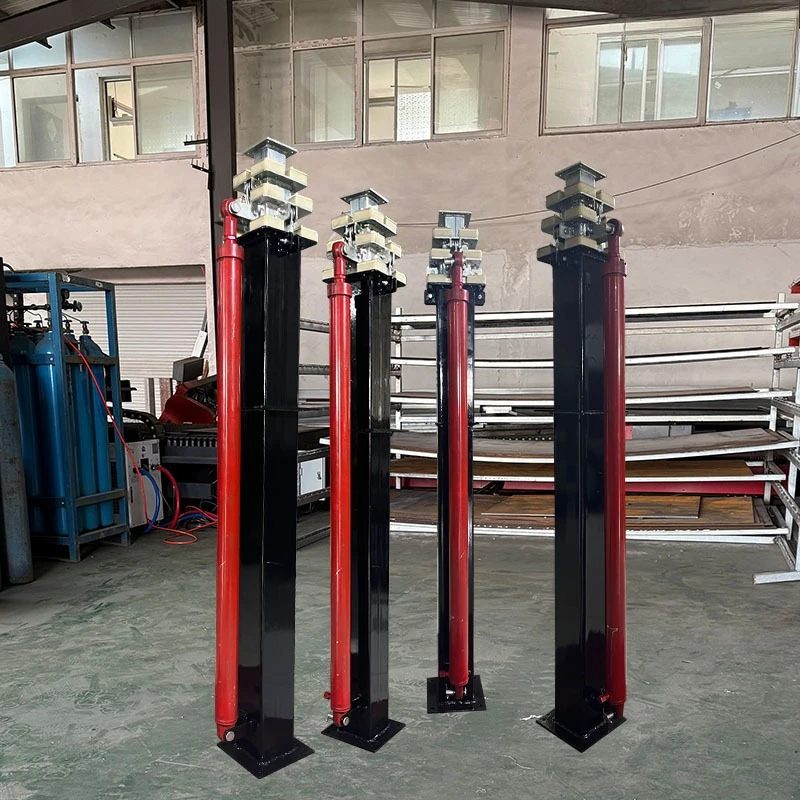 Base station antenna Hydraulic telescopic self-upright pole 4-9 meters high automatic lifting mast