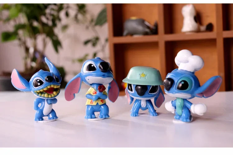 Dinsey Stitch Action Figure para Crianças, Enfeites de Mesa, Modelo Anime, Boneca Bonito dos Desenhos Animados, Presentes Esports Room