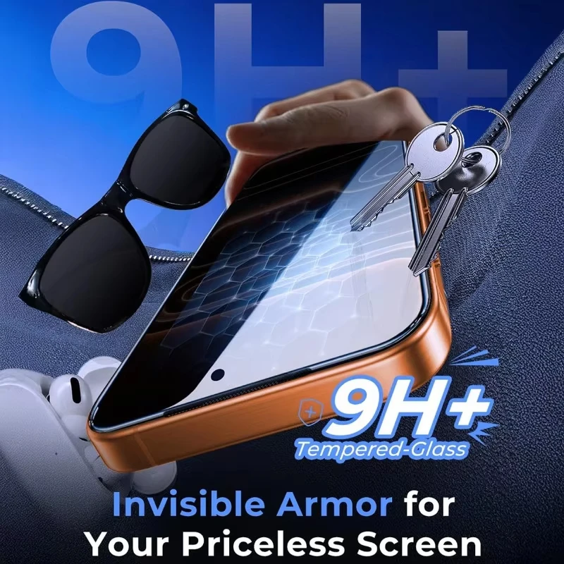 واقيات شاشة الخصوصية من الزجاج المقسى سهلة التركيب لهاتف iPhone 17 15 16 13 11 12 14 Pro Max Air 16e SE Mini 6 7 8 Plus XR XS X