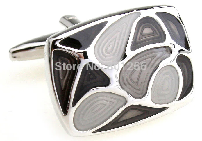   Enamel Cufflinks  blue/grey Color Fashion Enamel Design Copper Material Men Cufflinks wholesale&retail