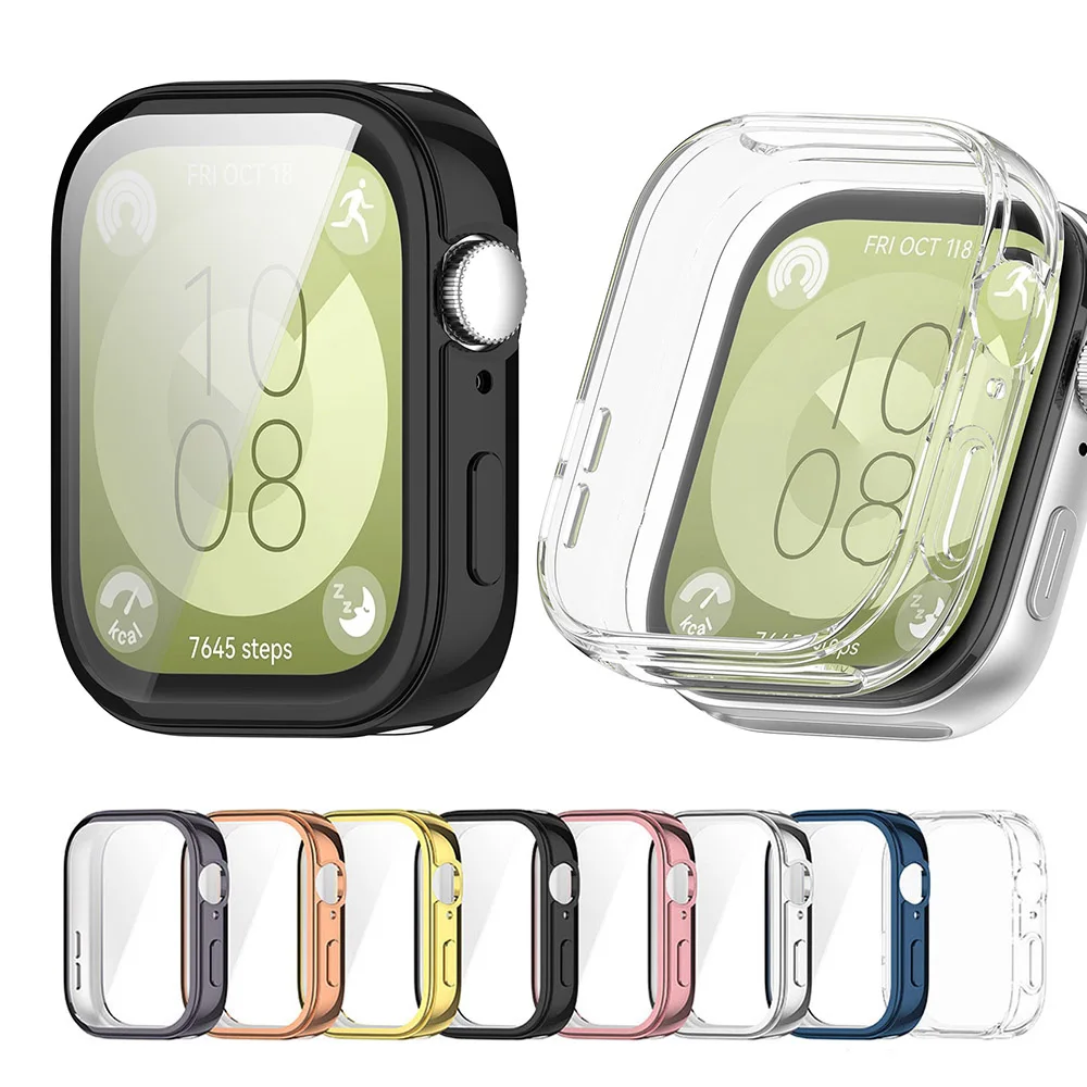 TPU Protective Case For Huawei Watch Fit 3 Full Coverage Screen Protector Shell Cover Bumper