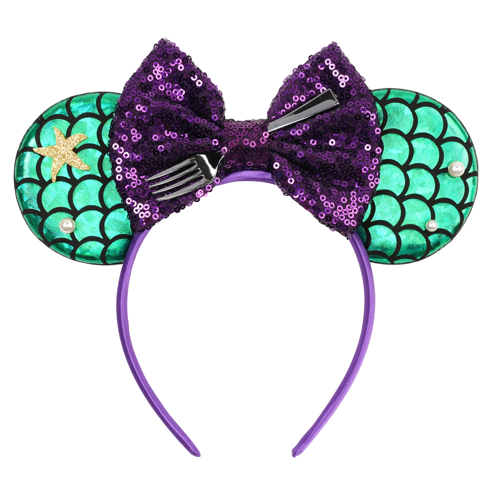 Diademas con Orejas de la Sirenita para Adultos, Diademas de Sebastian, Accesorios para el Cabello de Flounder, Lazos para Mujeres, Regalo para Niñas
