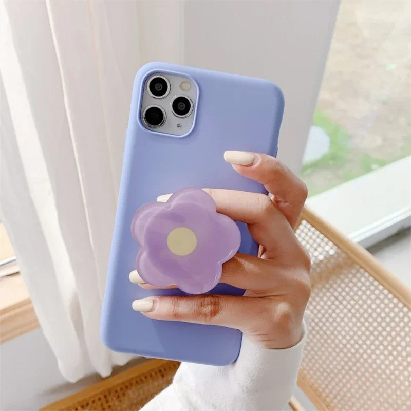 Cute Flower Folding Expandable Mobile Phone Grip Holder Socket Pocket Support for IPones 15 Finger Ring Griptok Expanding Stand