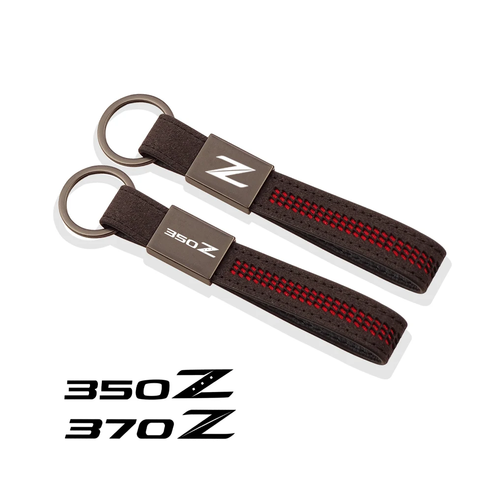 1PC Keychain Car Styling for Nissan 350Z Z33 FAIRLADY Z GTS 370Z Z34 300ZX 400Z Leather Car Keychain Chain Key Rings Accessories